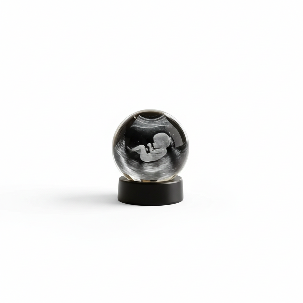 Square product image with centered crystal ball on stand